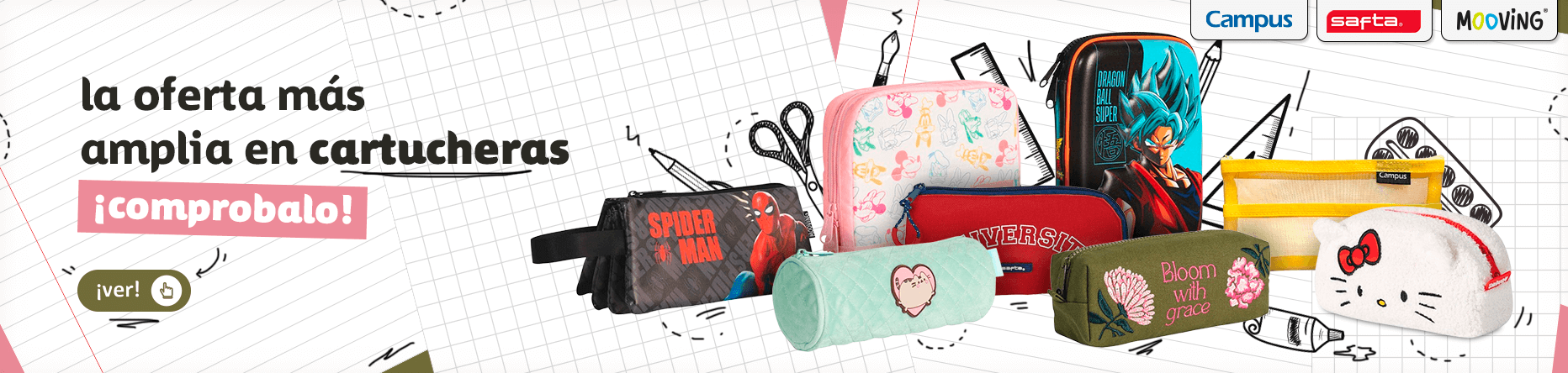 Cartucheras botonera