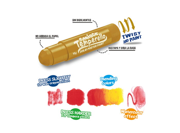 Témperas metalizada Carioca Temperello 6 colores