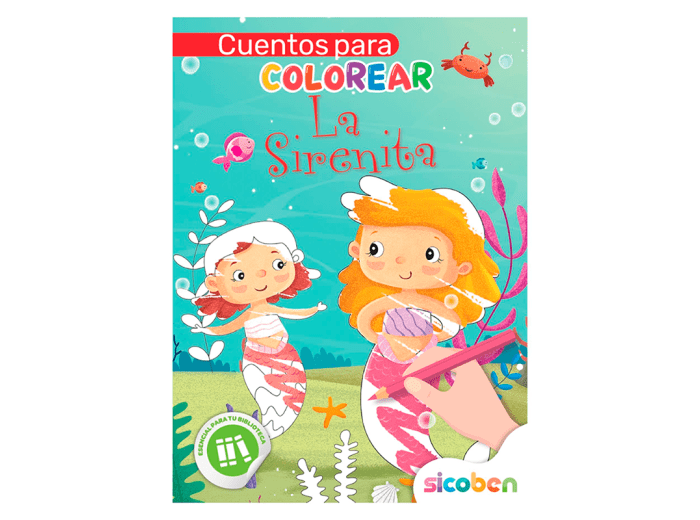 Libro "Cuentos para colorear: La sirenita" Sicoben