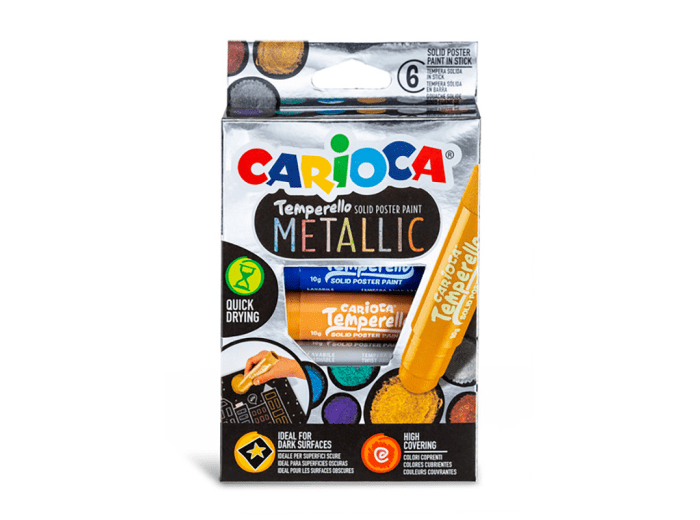 Témperas metalizada Carioca Temperello 6 colores
