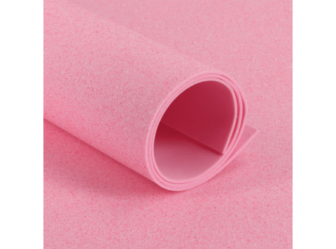 Goma eva con brillantina Campus rosa 2mm 40 x 60cm 5 unidades