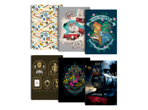 Cuadernola fantasía Harry Potter tapa flexible rayada con espiral 80 hojas