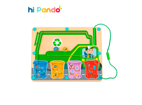 Set de laberinto de reciclaje en madera Hi Pando