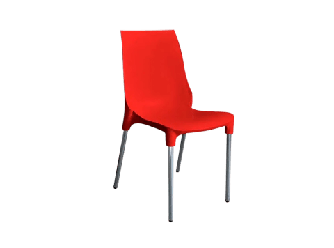 Silla apilable Lola fija color rojo
