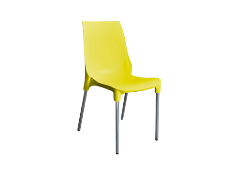 Silla apilable Lola fija color lima