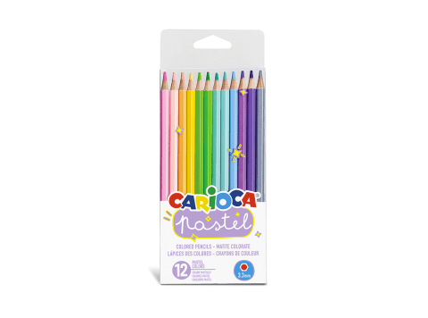 Lápices Carioca 12 colores pastel