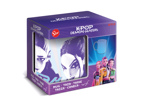 Taza de cerámica K-Pop demon hunters en caja para regalo 325 ml