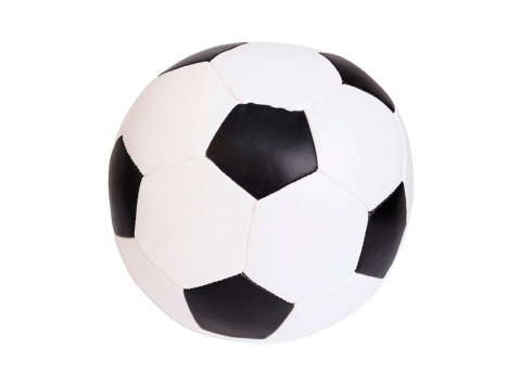 Pelota de fútbol soft Alldoro 18 cm color blanco y negro