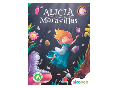 Libro de lectura infantil Colección Cuentos clásicos - Alicia en el país de las maravillas Sicoben