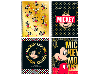 Cuadernola Tilibra Mickey Mouse 308170 Tapa dura rayada con espiral 80 hojas