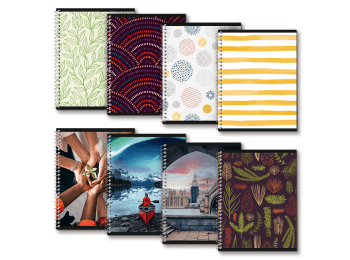 Cuaderno Campus tapa flexible rayado con espiral 96 hojas Paquete x 10 unidades