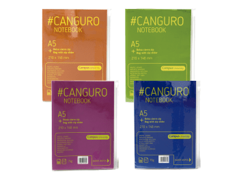 Cuaderno cosido Campus University con forro de PVC y sobre rayado A5 32 hojas 002529 Paquete x 8