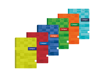 Cuadernola Campus University Tapa flexible rayada engrampada 48 hojas 90 grs Paquete x 6