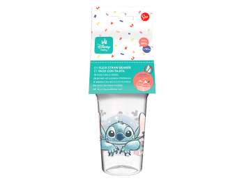 Vaso con sorbito Stitch x 295 ml