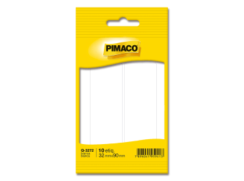 Etiqueta manual Pimaco Q3272 color blanco 32,0 X 90,0mm Paquete x 10