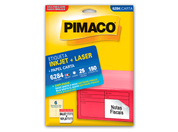 Etiquetas para láser e inkjet Pimaco 6284 color blanco Carta 84,7 x 101,6 mm Caja x 150